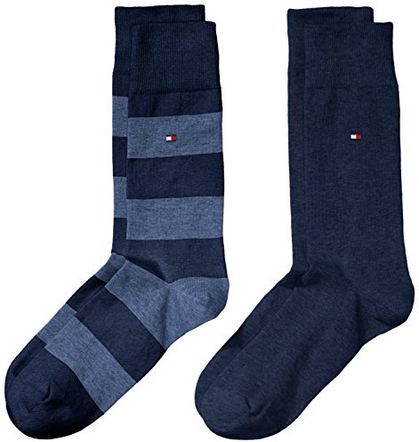 Tommy Hilfiger Herren Th Men Rugby Sock 2p Socken, Blau jeans, 43-46