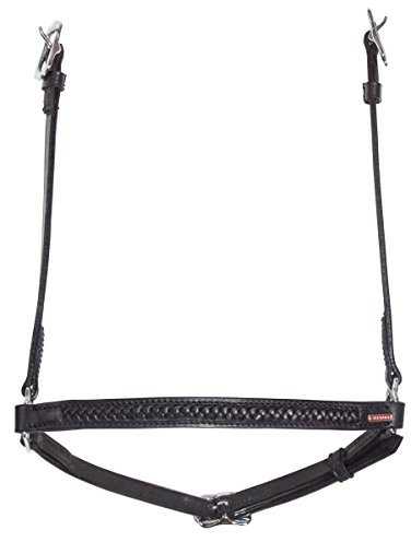 Karlslund Riding Equipment Reithalfter Hannoveraneres Nasenriemen mit Geflochtene Streife, Braun