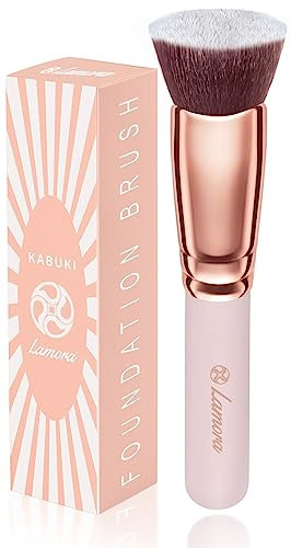 Pennello Fondotinta Liquido Trucco Cipria - Pennello Flat Top Kabuki Viso, Perfetto Per Foundation, Crema Minerale, Polvere - Setole Sintetiche Di Qualità Professionale