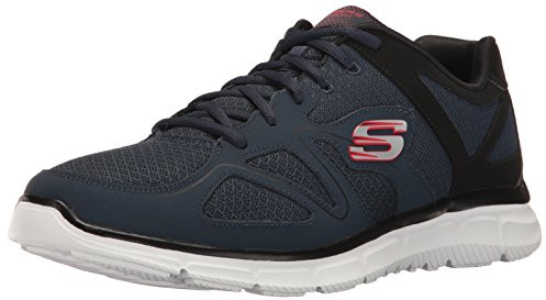 Skechers Skechers, sports shoes Uomo, Navy Black Red, 42 EU