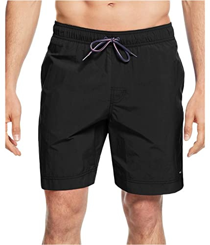 Tommy Hilfiger Big & Tall The Tommy Badeshorts für Herren - Schwarz - 4X-Large-groß