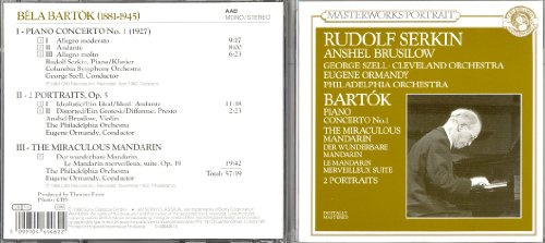 Bartok: Piano Concerto No. 1 / The Miraculous Mandarin / 2 Portraits