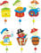 Inware – Set mit 6 Wandhaken / Garderobenhaken, verschiedene Designs