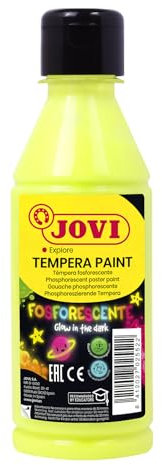 Jovi Fosforescente témpera, 250 ml, Color Amarillo (51902)