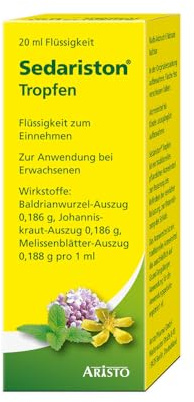 Sedariston Tropfen 20ml – Pflanzliches Arzneimittel mit Baldrian, Johanniskraut & Melisse – Unterstützung bei nervlicher Belastung und Schlafproblemen - für das seelische Gleichgewicht