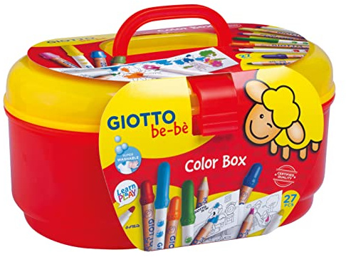 GIOTTO be-bè Large Colour Box 27 Pieces Colouring Set | Pencils/Felt-Tip Pens, Assorted Colours, Colouring Pack, For Home & Schools