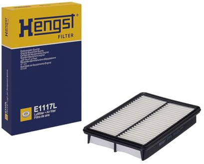 HENGST - Luftfilter E1117L - Luft-Filtereinsatz für KFZ | Hochwertiger Motorluftfilter für Otto- oder Dieselmotor - Schutz für Motoren - Wasserbeständig