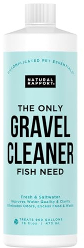 Natural Rapport Aquarium Gravel Cleaner, No-Vacuum Waste Reducer, 16 oz