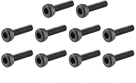 SOURCING MAP M 2 x 7 mm acero de aleación perno hexagonal tornillos de cabeza hueca 50 piezas