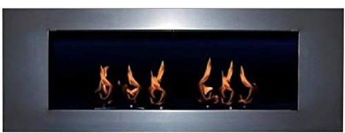 Bio Ethanol und Gelkamin – Wandkamin – Modell Tornado – Inklusive 6 Weißblech Brennstoffdosen und 1 Edelstahl Flammenlöscher – Wählen Sie aus 6 Farben – Farbwahl (Silber)