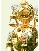 Lauschaer Glaskunst Christbaumspitze Old Germany-Duo Gold