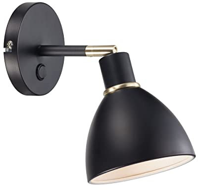 Nordlux Ray Wandleuchte/Wandleuchter für den Innenbereich, Metall, E14, 25 W, Stecker in und Netz, Hardwire für Schlafzimmer, Wohnzimmer, Küche, Büro, Nachttisch oder Arbeitszimmer, IP20, Klasse 2