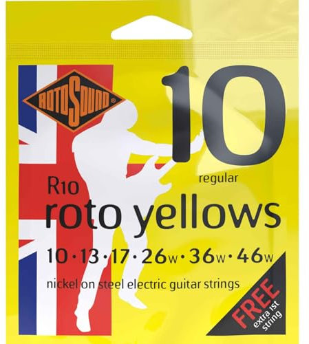 Rotosound Roto Yellows R10 Regolatore per chitarra elettrica (10 13 17 26 36 46)