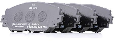 Bosch BP1303 - Brake Pads Car Front Axle - 1 Set of 4 Pads | Bosch Quality - Reduced Noise and Dust - ECE-R90 Certified - Copper-Free