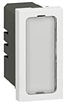 Legrand 078551 Mosaic Voyant Simple, 12V à 24V, 0.1W, 1 Module avec 4 Étiquettes de Couleur, Antimicrobien