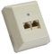 3 Stück ISDN Anschlußdose 2x RJ45 Buchse - Aufputz - Schaubanschluss 2x 8-fach