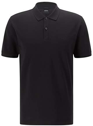 BOSS Men's Pallas Short Sleeve Polo Shirt, Black, Medium US