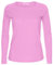 Missloved Ladies Womens Plain Long Sleeve Round Neck Top, Baby Pink, M/L to fit UK 12 - 14