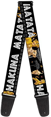 Buckle-Down GS-WDY046 Gitarrengurt Lion King Simba Nala Hakuna Matata 2 breit, 86,4-152,4 cm