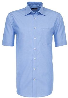 Seidensticker Men's Business Shirt - Regular fit - Non-Iron - Kent Collar - Short Sleeves - 100% Cotton