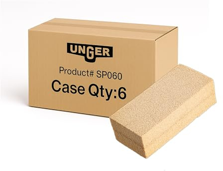 Unger SP060 Rubber Sootmaster Dry Sponge, 6 Length x 3 Width x 2 Height (Case of 6)