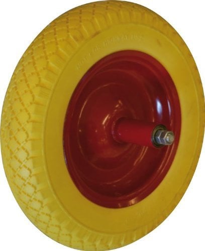 Ruota Piena Gialla per Carriola Ø ruota 350 mm Asse 200 mm Maurer