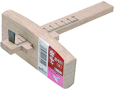 Fujiwara - Medidor de marcado simple japonés, escala de 120 mm y 100 mm