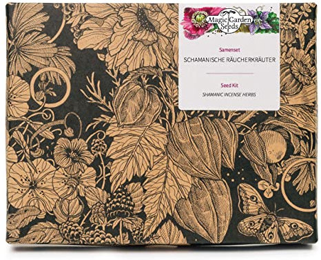 Saatgut Set: 'Räucherkräuter', 4 duftende, wohltuende Pflanzensorten zum Räuchern in schöner Geschenkverpackung