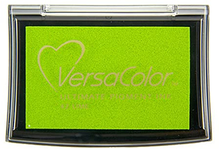 Tsukineko VersaColor Stempelkissen - Grün, Lime - Groß - Deckend, Wasserbasis - Wasserfest - Embossing