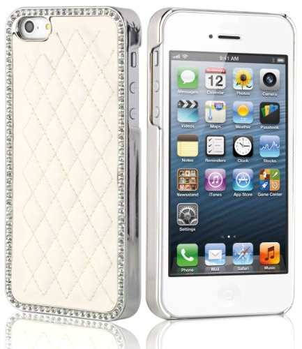 iPhone 4 / 4S Kunstleder-Strass Hülle
