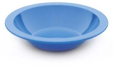 Harfield Antibacterial Blue Rimmed Bowls 17.3cm (Pack of 2) HQ Unbreakable Polycarbonate Plastic