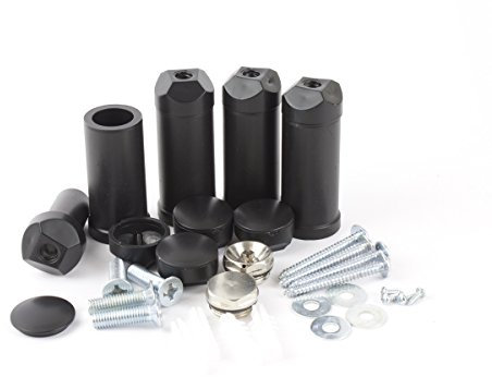 companyblue Black Brackets for Heated Towel Rail Radiators Universal Curved or Flat