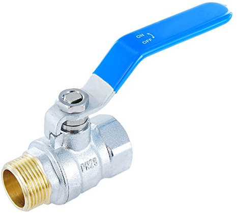 Genebre Messing Kugelhahn 2 teilig mit Hebelgriff - AG/IG - voller Durchgang - PN 25-1