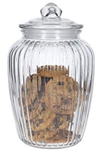 KitchenCraft Home Made Large Glass Storage Jar, 2.2 Litres - Clear