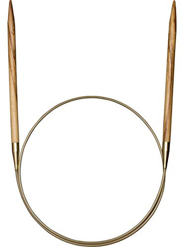 Addi Rundstricknadel aus Olivenholz, 100 cm x 5,5 mm, 5,5 mm.