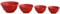 Le Creuset Silicone Prep Bowls, Set of 4 - 1/4c, 1/3c, 1/2c & 1 cup, Cerise