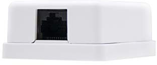 NANOCABLE 10.21.1001 - Roseta de superficie RJ45 con 1 toma de conexión Cat.5E UTP, blanco