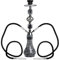 DXP Shisha Hookah 55cm 2 Manguera Cachimba Narguile agua tubo vidrio fumar Negro