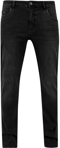 Urban Classics Pantaloni in Denim Elasticizzati Jeans, Nero Washed, 34 Uomo