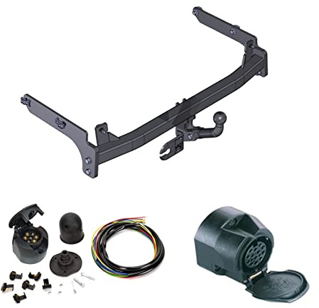AHK Anhängerkupplung mit Elektrosatz 13 polig für Peugeot 406 1995-2004 Stufenheck Anhängevorrichtung Hängevorrichtung - starr, mit angeschraubtem Kugelkopf