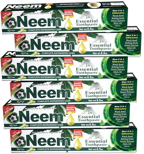 NEEM ESSENTIAL TOOTHPASTE NEW 5 IN 1 FORMULA 6 PACK