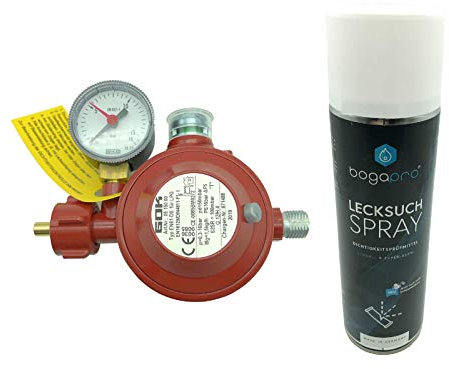 GOK Haushaltsregler 50 mbar mit Lecksuchspray 400 ml