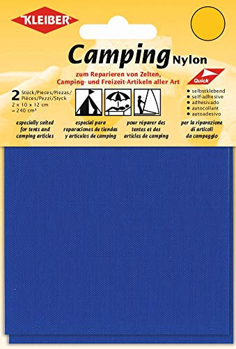 Kleiber + Co.GmbH Camping-Nylon-selbstklebend, Blau, ca. 10 cm x 12 cm, 480-02