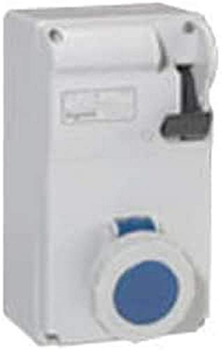 Legrand 056629 Coffret avec Interrupteur et 1 Prise, 32A, 2P+T, 200V à 250V, 50Hz à 60Hz, Multicolore