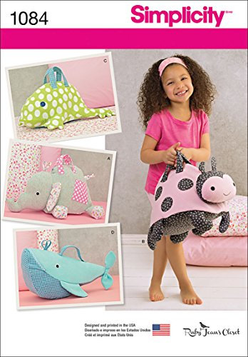 Simplicity 1084 Stofftier Taschen nähen Vorlage, Größe OS (One Size)