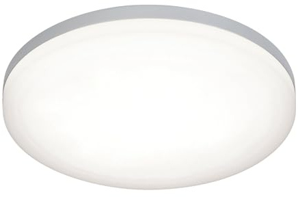 Saxby Noble 22W 300mm Round Cool White Chrome Finish Flush IP44 Bathroom LED Wall Ceiling Light
