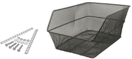 RMS Cestino Posteriore Rettangolare Nero Attacco Portapacchi Bici City Bike - Olanda - MTB - Bacchetta - Epoca - Varie