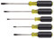 Klein Tools 85075 Cushion-Grip Screwdriver Set, Yellow and Black, 5-Piece by Klein Tools