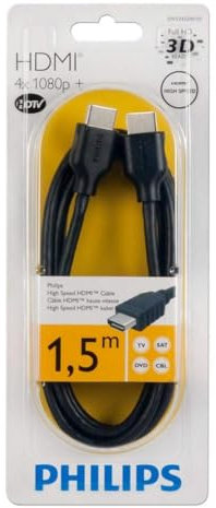 Philips SWV2432W/10 - Cable HDMI (1.5 Metros), Negro