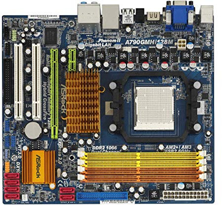 Asrock M3A790GMH/128M - Placa base (AMD, Socket AM3, 16 GB, 0, 1, 5, 10, JBOD, 512 MB, Radeon HD 3300)